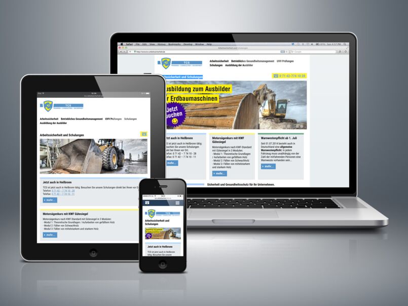 Website für Firma für Arbeitssicherheit