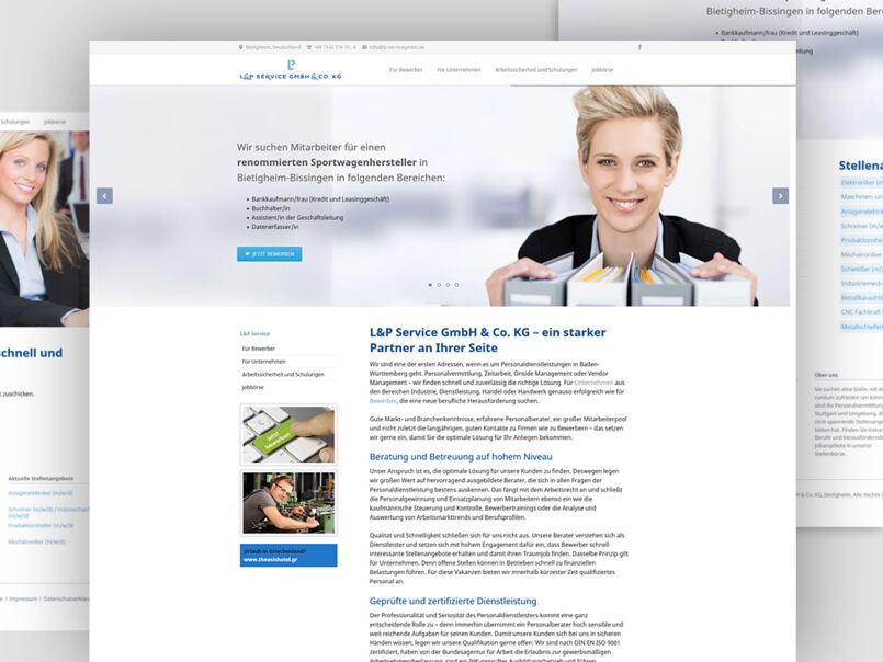 Websit design for personnel service provider